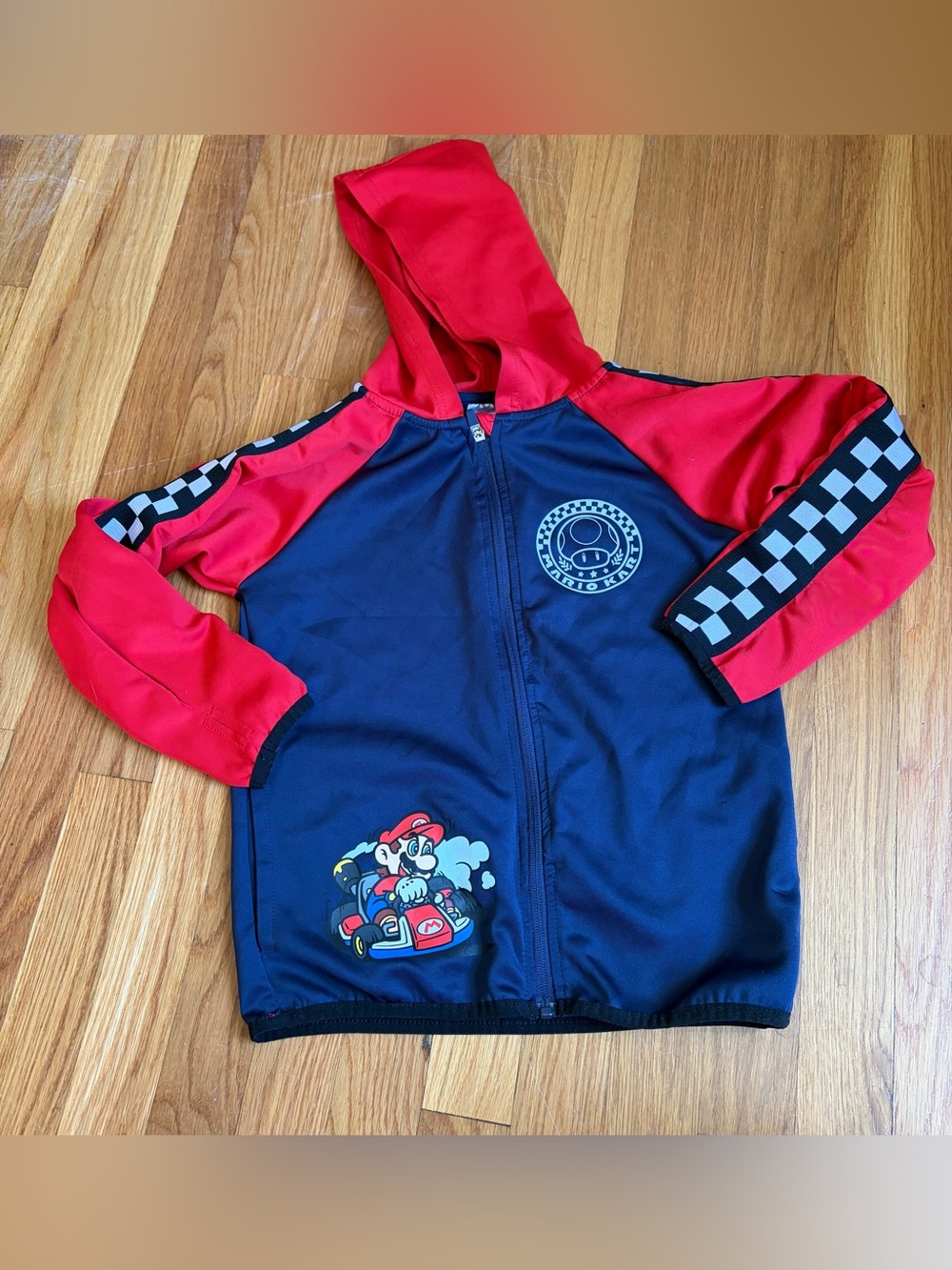 Nintendo Navy & Red Mario Kart Hooded Zip Jacket